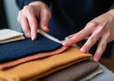 Luxury fabric selection for custom suits